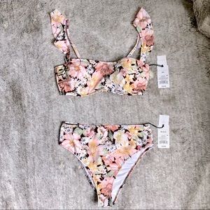 Target Ruffle Strap Floral Bikini Set 34C/XS
